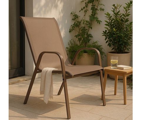 Krzesło ogrodowe Minorka2 do balkonu i tarasu brązowe na Arena.pl