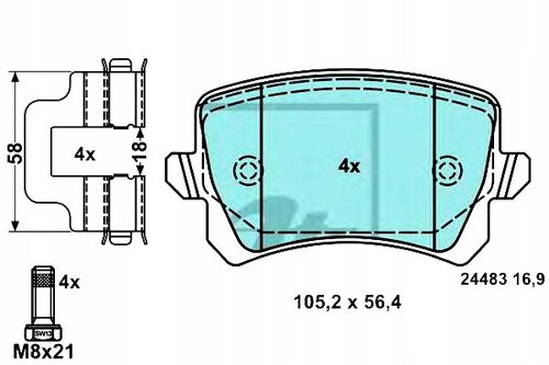 KLOCKI HAM TYL 105X56X17 ATE na Arena.pl