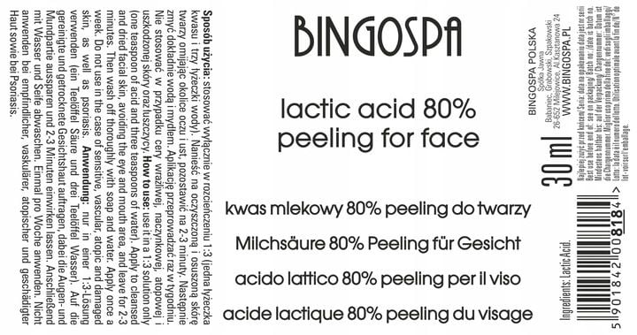 BARDZO MOCNY PEELING KWASOWY DO TWARZY 30 ml BINGOSPA zdjęcie 2