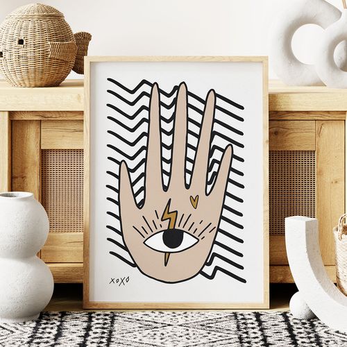 Plakat ilustracja ręka dłoń 70x100 cm na Arena.pl