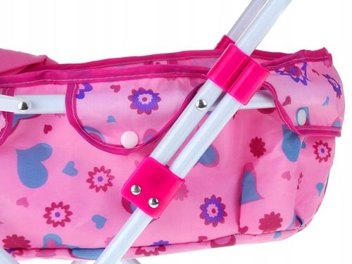 Wózek dla Lalek Metalowy 2w1 Głęboki Gondola Nosidełko Składany Daszek na Arena.pl