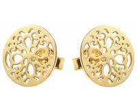 POZŁACANE SREBRNE KOLCZYKI CELEBRYTKI AŻUROWE KÓŁKA KÓŁECZKA CIRCLE COIN