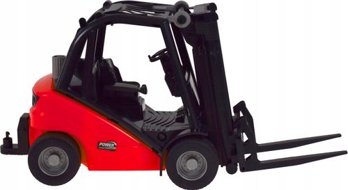 Duży wózek widłowy z ruchomymi elementami dźwigiem realistyczny model auto na Arena.pl