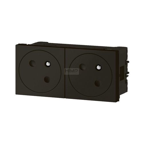 MOSAIC - Gniazdo 2 x 2P+Z 16 A - 250 V~ zespolone kątowe 45 stopni - zaciski automatyczne - 4 modułowy - Antracyt Legrand 079192L na Arena.pl