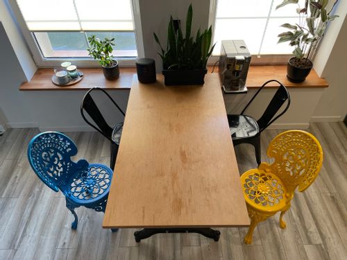 KRZESŁO Z OPARCIEM ŻELIWNE NIEBIESKIE na Arena.pl