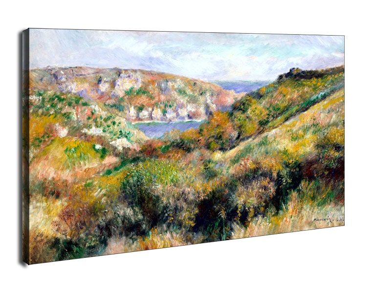 Hills around the Bay of Moulin Huet, Guernsey, Auguste Renoir - obraz na płótnie 70x50 cm zdjęcie 1