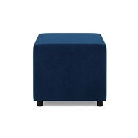 Pufa do siedzenia, BLOM, velvet, 51x51x40 cm, granatowy | TYLETEGOTU