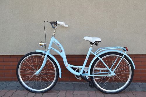 Rower Damski Retro Montemar Miejski Vanessa 26 cali Błękitny Polski na Arena.pl