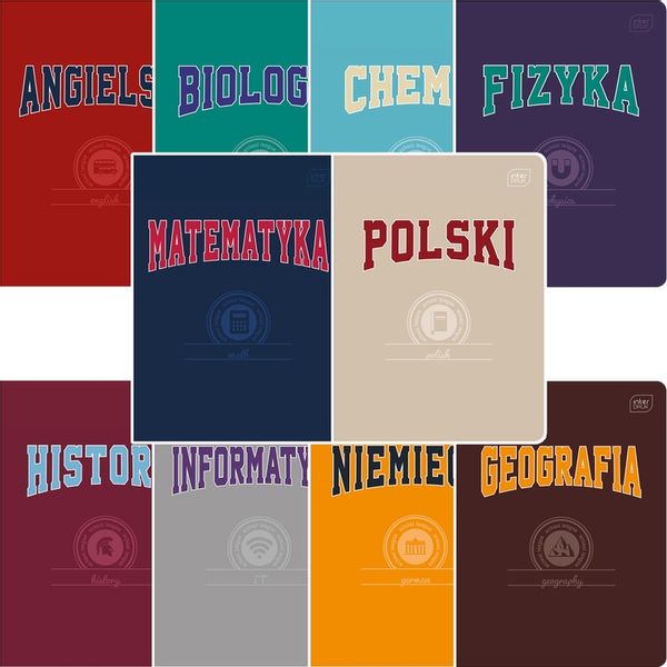 ZESTAW 10 ZESZYTÓW TEMATYCZNYCH PRZEDMIOTOWYCH ZE ŚCIĄGĄ 60k A5 INTERDRUK zdjęcie 1