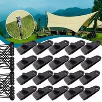 ZESTAW 20 KLIPSÓW DO PLANDEK Z SFERYCZNĄ GUMOWĄ TAŚMĄ, UŻYWANY DO MARKIZY