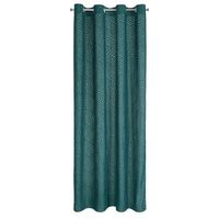 Zasłona na przelotkach w geometryczny wzór INGA 140x250 ciemnoturkusowa