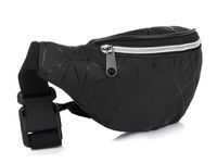 Czarna Nerka Saszetka Biodrówka Na Pas Trójkąty X83