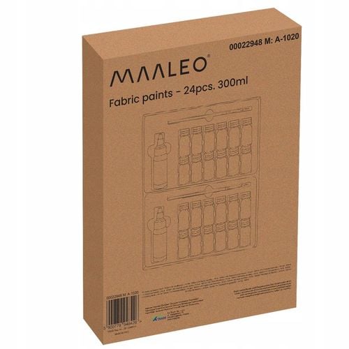 Farby do Ubrań Tkanin Malowania na Tkaninach Zestaw 24 x Barwnik + 2 Pędzle na Arena.pl