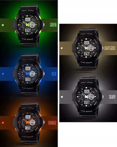 WOJSKOWY ZEGAREK DZIECIĘCY DLA CHŁOPCA S-SHOCK LED NOWY MODEL 2025 SENSORR na Arena.pl