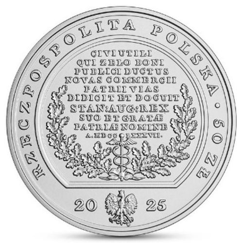 Skarby Sztuki Medalierskiej - Michał Ossowski 50 zł 2 uncje Srebra 2025 High Relief Folder/Etui na Arena.pl