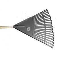 grabie do liści 30cm z tworzywa z trzonkiem drewnianym 130cm czarne