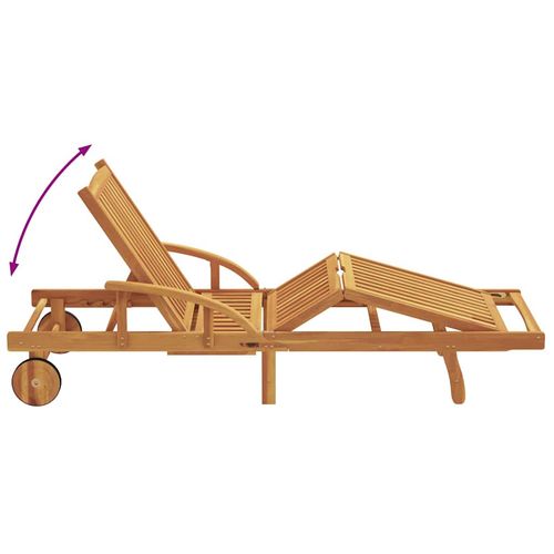 Leżak 2 pcs Ciemnoszary 200 x 67 x 84cm Lite drewno akacjowe na Arena.pl