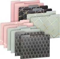 Teczki na Dokumenty Notatki Organizer Wzorzyste Geometyczne 12 szt 29x24cm