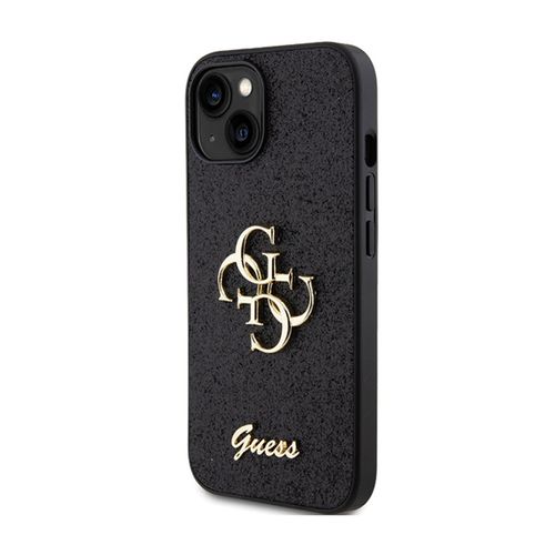 Guess Glitter Script Big 4G - Etui iPhone 15 Plus (czarny) na Arena.pl