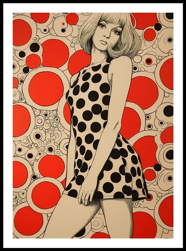 Plakat 50x70cm Czerwone Kropki na Arena.pl