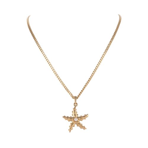 naszyjnik z rozgwiazdą zdobioną perełką z kolekcji oceanique (c25/lat/01au) na Arena.pl