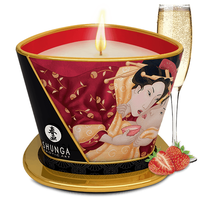 świeca do masażu o zapachu szampana z truskawkami romance massage candle