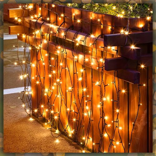 LAMPKI CHOINKOWE BIAŁY CIEPŁY 200 LED FLASH GRUBE WEW/ZEW NA CHOINKĘ 15M na Arena.pl