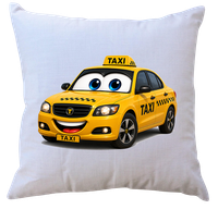 Poduszka z wkładem - Wesołe Maszyny - Taxi