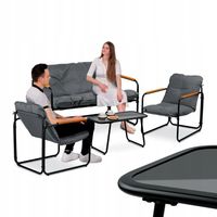 Zestaw MEBLE OGRODOWE Tarasowe Kanapa KRZESŁA STOLIK Tadar Terrazzo 4 el