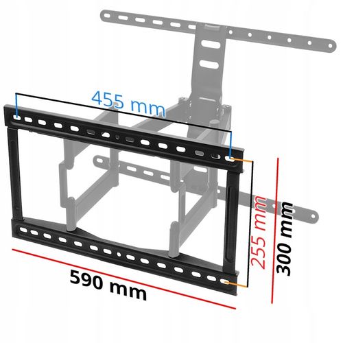 UCHWYT DO TELEWIZORA 43-90 CALI EXTRA MOCNY DO 60KG ULTRA PŁASKI TYLKO 27MM na Arena.pl