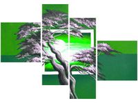 OBRAZ GREEN SUNSET NATURA