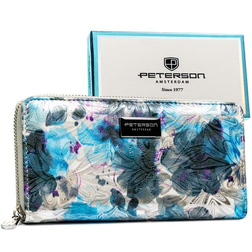 portfel damski w typie piórnika w kwiaty zamykany suwakiem - peterson na Arena.pl