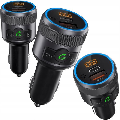 TRANSMITER FM BLUETOOTH USB TYP C QC 3.0 + PD BASS PD 20W na Arena.pl