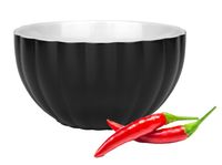 Miseczka salaterka porcelanowa 600 ml czarna matowa ryflowany wzór paseczki