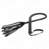 kink bicz weżowy z koralikami 80 cm - model skorzany z elementami