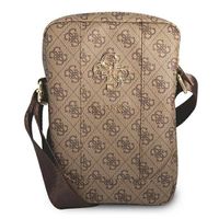 ELEGANCKA TORBA GUESS 4G BIG METAL LOGO DO TABLETU 8" BRĄZOWA