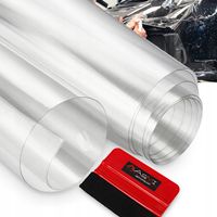 FOLIA OCHRONNA BEZBARWNA SAMOPRZYLEPNA GRUBA 152CM + RAKLA Z FILCEM