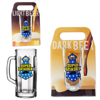 kufel do piwa w ozdobnym opakowaniu " super dziadek ". 500 ml