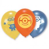balony lateksowe minionki mix pastel 6szt 9" ~23cm