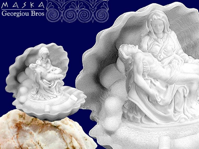 Pieta w muszli -alabaster grecki zdjęcie 1