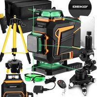 POZIOMICA LASEROWA 360 PŁASZCZYZNOWA 4D LASER KRZYŻOWY + STATYW DEKO