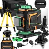 POZIOMICA LASEROWA 360 PŁASZCZYZNOWA 4D LASER KRZYŻOWY + STATYW DEKO