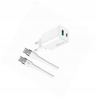 Szybka ładowarka GaN 45W 2 wejścia USB i USB-C z kablem do LG K61