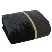 Narzuta pikowana na łóżko KRISTIN 220X240 czarna