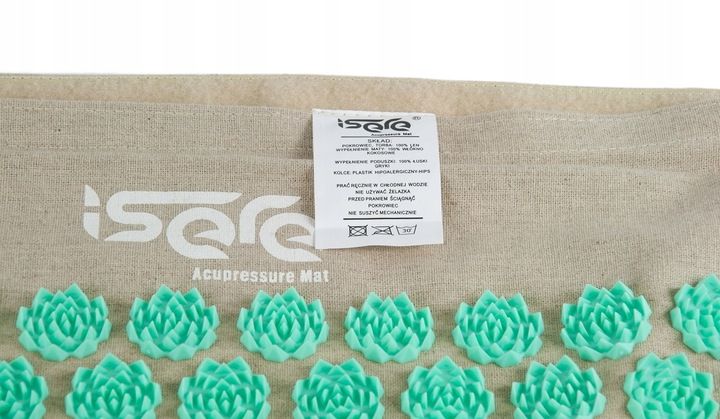 MATA DO AKUPRESURY Z KOLCAMI NATURALNA KOKOS GRYKA zdjęcie 7