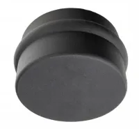 Zaślepka Kominowa 80 mm Mufowa z Uszczelką Silikonową Czarny Mat