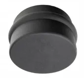 Zaślepka Kominowa 80 mm Mufowa z Uszczelką Silikonową Czarny Mat