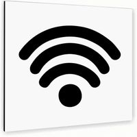 Tabliczka DIBOND WI-FI BIAŁA Tablica nierdzewna PIKTOGRAM DOWOLNY NAPIS