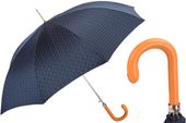 PARASOL WZÓR KRAWATOWY Z POMARAŃCZOWĄ SKÓRZANĄ RĄCZKĄ Luksusowy Parasol