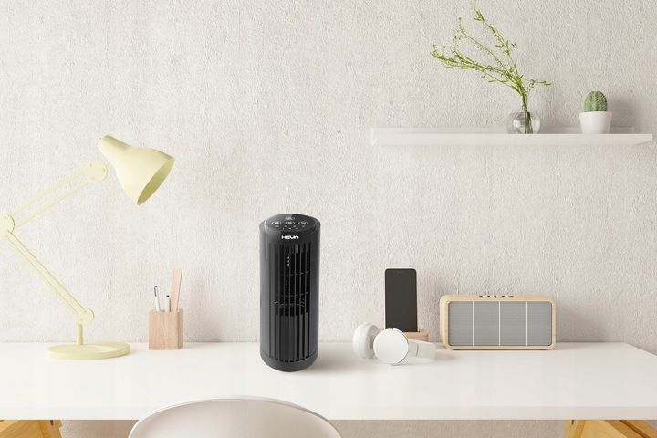 Wentylator kolumnowy HEVA PIX wiatrak biurkowy cichy stojący pilot LED zdjęcie 4